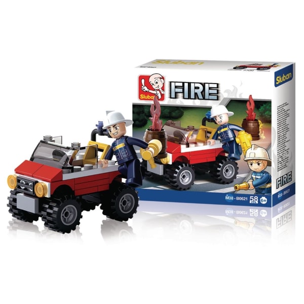 Sluban Byggblock Fire Serie Brand Jeep