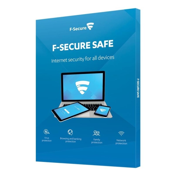 F-Secure F-secure Safe, Molnbaserat Realtidsskydd, Tre Enhet, 1 År (fcfxb