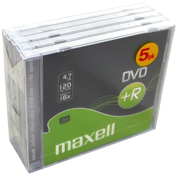 Maxell Dvd+r 4.7gb 5-pack Jewelcase