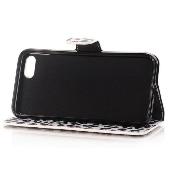 Köp Plånboksväska med leopard-motiv till iPhone 7/ iPhone 8, Snövit | Fyndiq