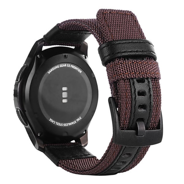 Floveme Holdbare Nylon Armbånd - Samsung Galaxy Watch S3 Frontier Kaffe 22mm