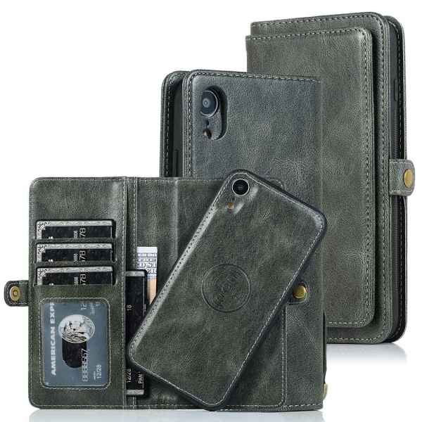 Zleep Robust Smart Wallet Cover - Iphone Xr Mörkgrön