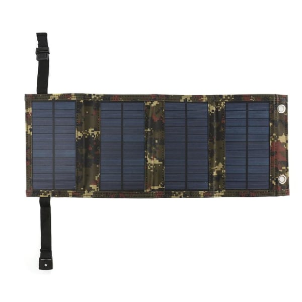 Floveme Solcelle-powerbank/bærbart Batteri/nødbatteri (20w Solpanel) Kamouflage Grön
