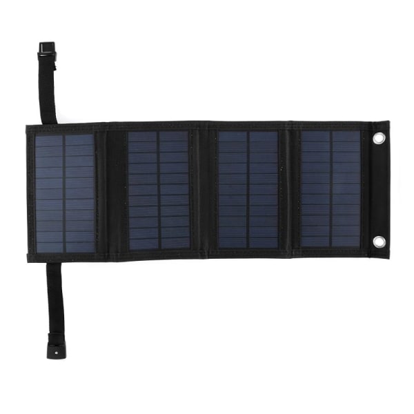 Floveme Solcelle-powerbank/bærbart Batteri/nødbatteri (20w Solpanel) Svart