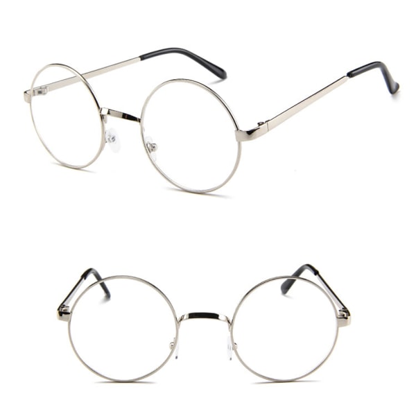 Floveme Klassiske Læsebriller (-1,0 Til -6,0) Nærsynethed Silver -1.0