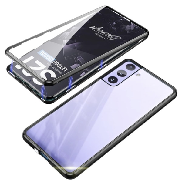 Floveme Eksklusivt Dobbelt Magnetisk Cover - Samsung Galaxy S21 Plus Svart