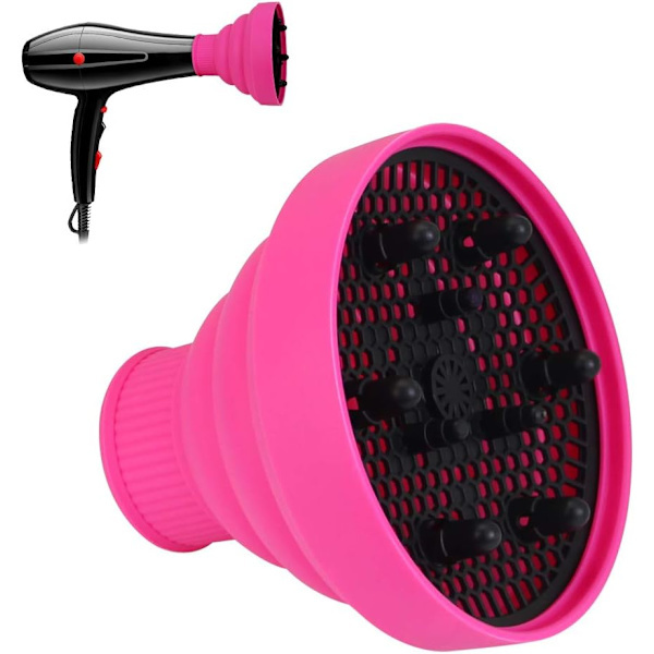Diffusor Hårtork Silikonfäste Locktång med Munstycke
