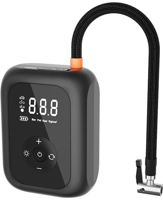 Cykelpumpe - elektrisk cykelpumpe - cykelpumper - Trådløs bildækpumpe - Elektrisk cykelpumpe - Bærbar luftkompressor med LCD-skærm