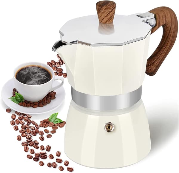 Moka Espresso 3-kupin espressokone, Moka Premium Alumiini Manuaalinen Kuubalainen Kahvinkeitin