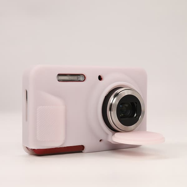 Etui til Kodak Pixpro Fz55 digitalkamera, med objektivdæksel (kompatibel, gelérosa)
