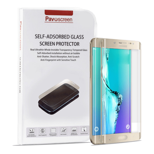 PAVOSCREEN Pavoscreen Skärmskydd Härdat Glas För Galaxy S6 Edge Guld
