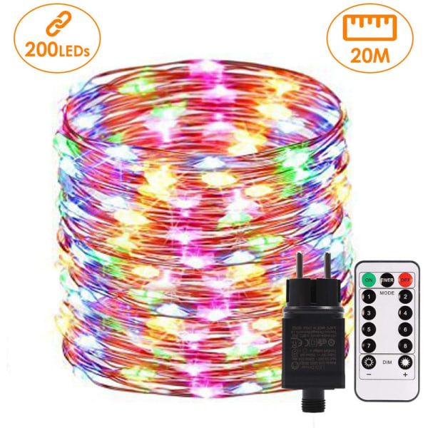 B-right 20 M 200 Led String Lights Electrically Operated, Copper