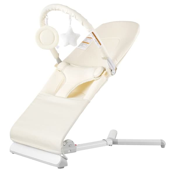 Transat til Baby-Duoku-Sammenklappelig Lænestol til Børn fra 0 til 9 Måneder-Babysitter til Nyfødte med 2 Læneindstillinger-Beige