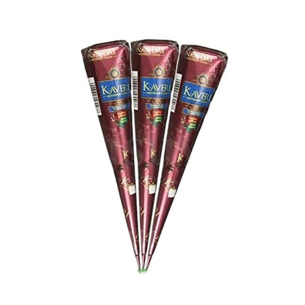 Kaveri ALL Naturlig Kroppskunst Penn Klar til Bruk Økologisk Midlertidig Tatoveringskjegle 25g x 3