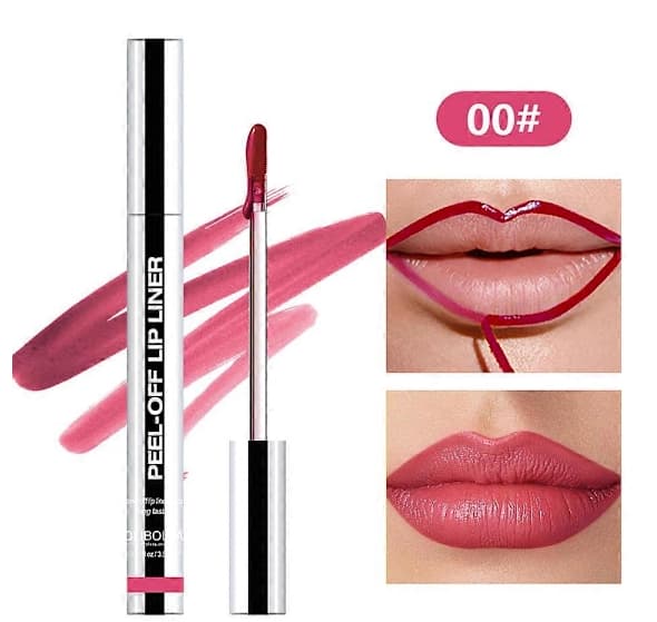 Peel Off Lip Liner Stain, Overføringssikker Vanntett Lip Tint, Ikke-klebrig Kopp Leppestift Kosmetikk, Kompatibel med Daglig Festbruk
