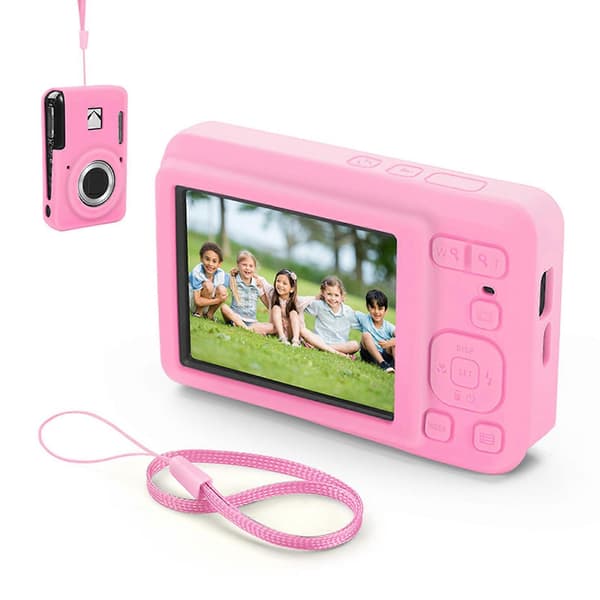 Silikoneetui til kamera, beskyttelsesetui til KODAK PIXPRO FZ55 digitalkamera (pink)