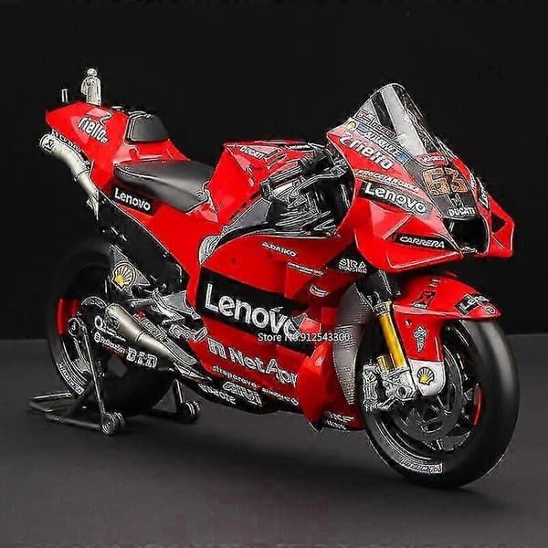 2025 1/6 Ducati Lenovo Team Leketøysmotorsykkel Modell Racing Legering Støpt Stor Simuleringsmodell Motorsykkel Guttegave Leketøysmotorsykkel