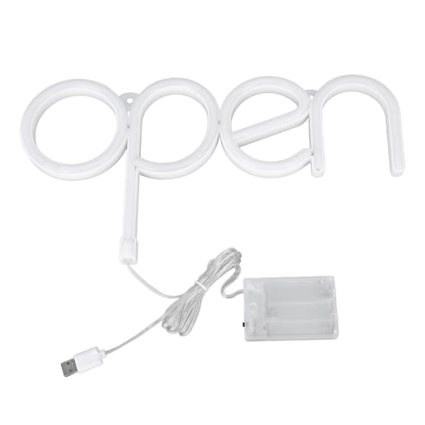 RGB LED Neon Open -kyltti 35 x 18,5 cm, paristo- tai USB-virta, PVC-näyttövalo kauppaan, juhliin, ravintolaan
