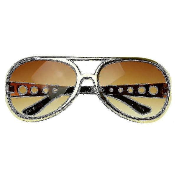 Store Elvis King of Rock TCB Aviator Solbriller Retro Stil UV Beskyttelse