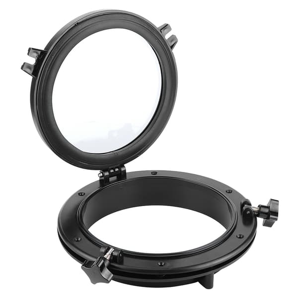 10 tums marint ventilationsfönster runt svart portlight stalinitfönster universal för RV båt yacht
