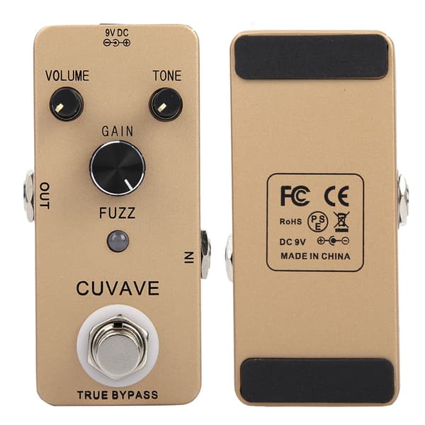 Elektrisk gitar fuzz-stil effektpedal med metallhus, distortion for rockemusikere