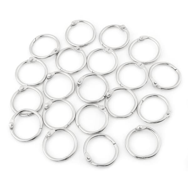 20 KPL Metalliset Saranoitu Rengaskirjan Sidontarenkaat Avaimenperät Albumi Leikekirja Irtolehtipidike (38mm)