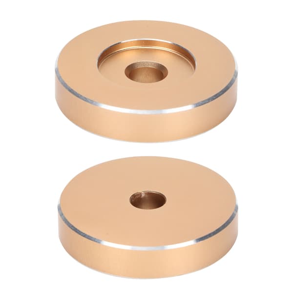 45 RPM platespilleradapter, stor hullkonverteringsplate, vinyl, svart klemmeadapter for de fleste plater med stort hull, gull