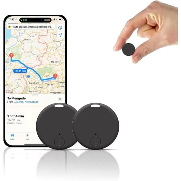 Mini GPS Tracker med 6 måneders batterilevetid, Smart Anti-tab Locator, Kompakt, Vandtæt