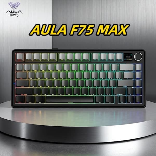 AULA F75 Mekanisk tastatur F75max Reef Black - Reaper Axis