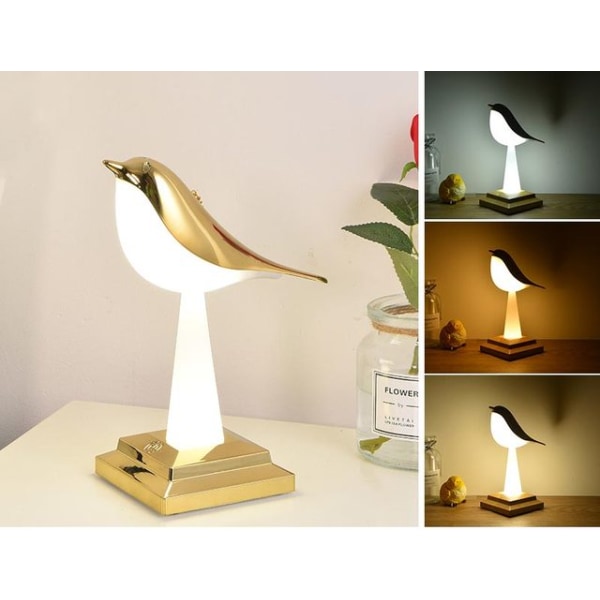 No name Moderne Magpie Bird Bordlampe Kreativ Natlys Touch Cha