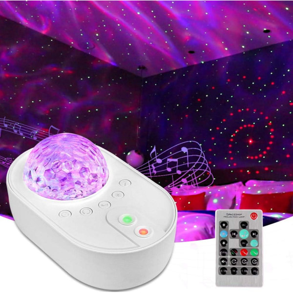 No name Led Starry Sky Projector Night Light, Ocean Wave Og Galaxy Project