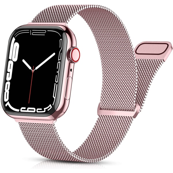 No name Guld/pink Metalrem Kompatibel Med Apple Watch Rem 40mm 38m