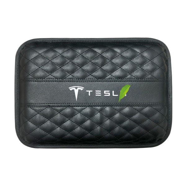 No name Tesla Model 3 X S Black Car Armlæn Pad Cover Auto Center Co