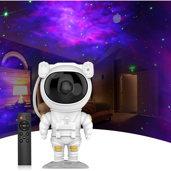 No name Star Light-projektor, Astronaut Galaxy-projektorlys Med Fjernbetjening