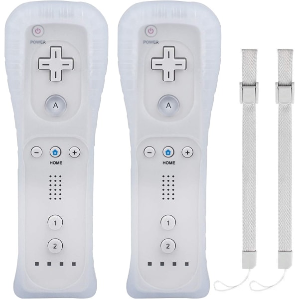 No name 2 Wii-controllere - Remote Game Controller Med Silikoneetui M