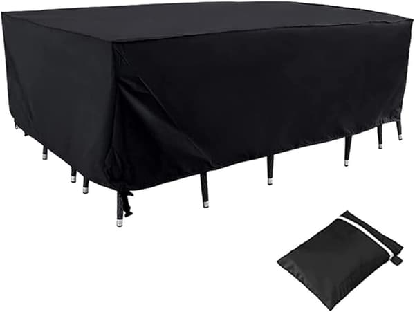 (120*120*74cm) (Musta) Raskaan Kankaan Ulkokalusteiden Peite, Vedenpitävä,