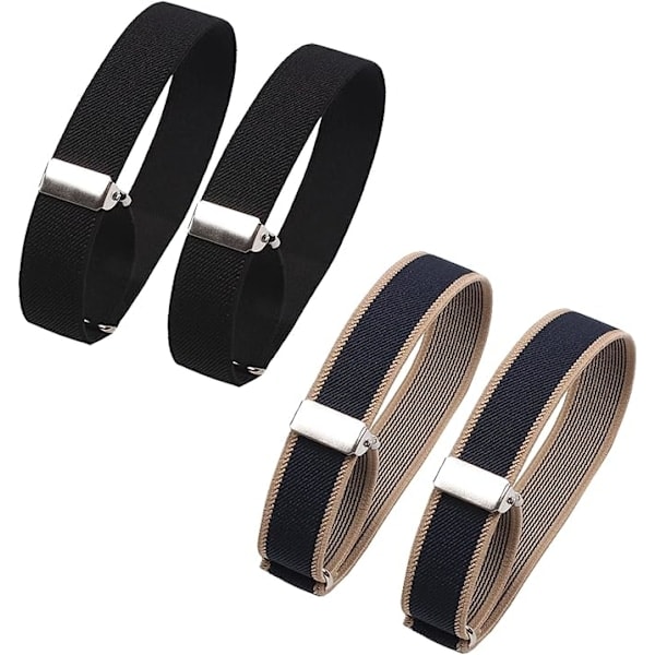 Skjortarmband, Justerbara Skjortärmshållare, Elastiskt Justerbart Armband, Halkfritt Armband, Elastiskt Metallarmband Skjortärmshållare