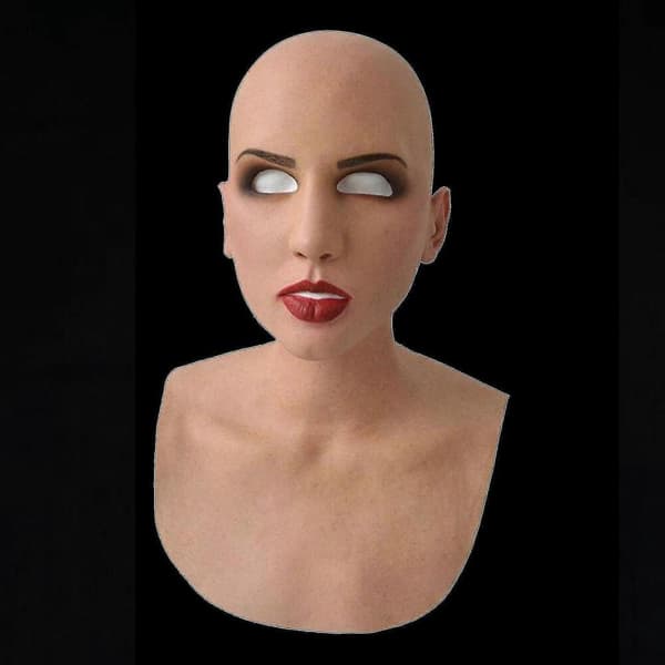 GETIT Kvinner Latexmaske Kompatibel med Halloween Latexmaske Cosplay Festrekvisita Maske