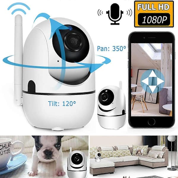 Trådløst Wifi 1080p Ip-kamera Innendørs Rom Webkamera Overvåking