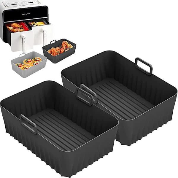 2-pakks Tilbehør til Airfryer - Silikonform for Ninja Foodi AF400EU/AF300EU 9,5L, kompatibel med Instant Pot.SA
