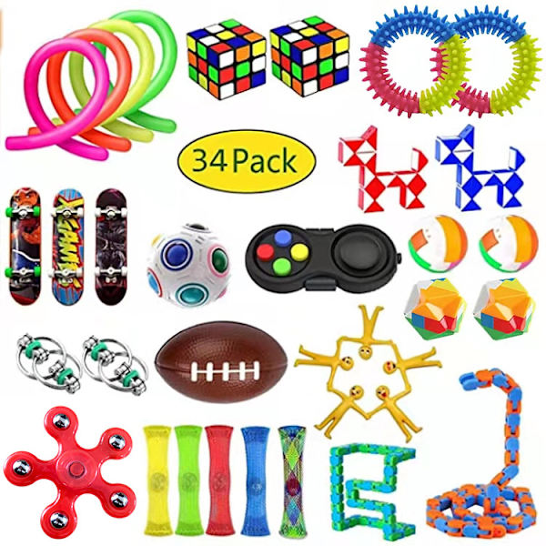 Påske Blind Box Kaninsett - Pop Bubble Fidget Cube Leke, Stresslindring, Trykk & Klem Morsom, 15-35 år