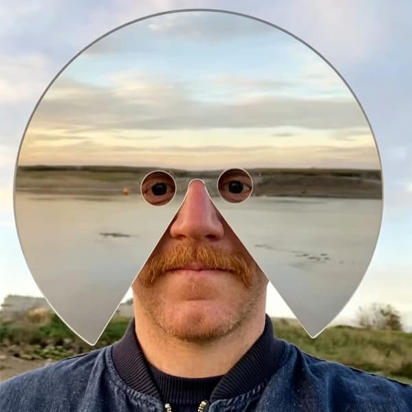 Speilmaske - Hva jeg ser på: Hodefestet speil, hodefestet reflekterende ansiktstilbehør for kunstnerisk synspunktfotografering, ultimat anti