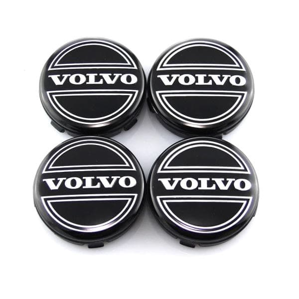Volvo hjulsenterkapsler 64mm 4-pakning, erstatning for Volvo-felger