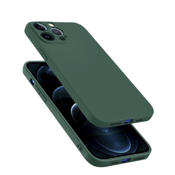 A-One Brand Tyndt Blødt Mobilcover Til Apple Iphone 13 Pro Max - Mørkegrøn Green