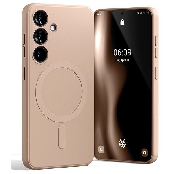 Mercury Mobilskal Till Galaxy S24 Magsafe Semi-Silikon - Sand Rosa