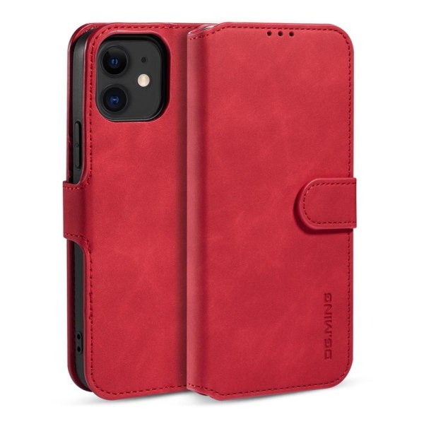 DG.MING Dg.ming Retro Læder Pung Taske Iphone 12 Mini - Rød Red