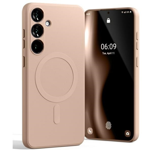 Mercury Mobilskal Till Galaxy S24 Fe Magsafe Semi-Silikon - Sand Rosa