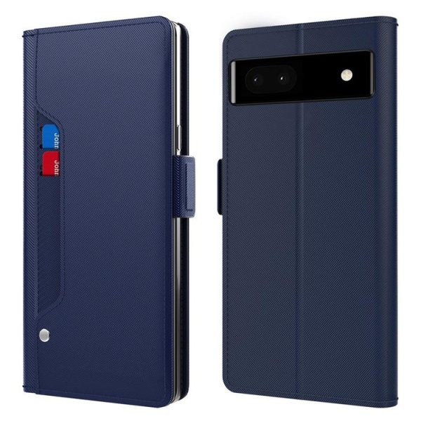 A-One Brand Google Pixel 6a Wallet Case Mirror Ultra Slim - Blå