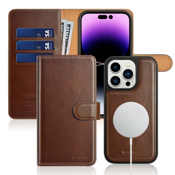 PULOKA Puloka Iphone 12 Pro Max Wallet Case Magsafe 2in1 - Brun
