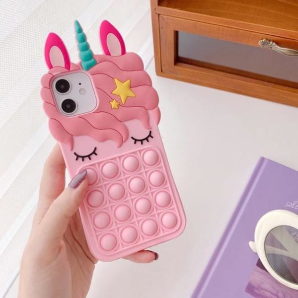 Fidget Toys Unicorn Pop It Cover Til Iphone 7/8/se 2020/se 2022 - Ro Pink
